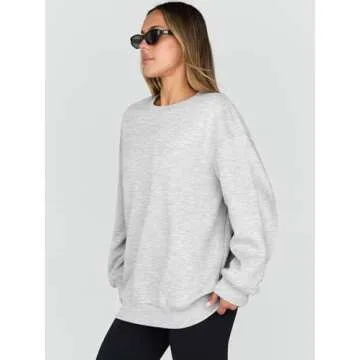 Trendy Queen Oversized Sweatshirt for Women 2025 Fashion Grey