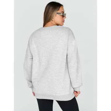 Trendy Queen Oversized Sweatshirt for Women 2025 Fashion Grey