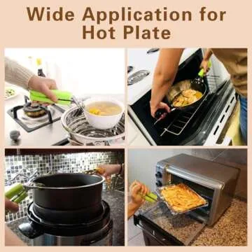 Bonison 2 Pack Hot Plate Grippers for Safe Cooking