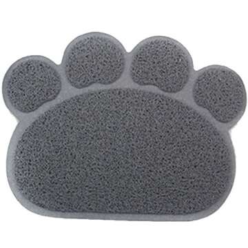 JOYJULY PVC Pet Dog Cat Puppy Kitten Dish Bowl Food Water Feeding Placemat, Non-Slip Cat Litter Mat ...