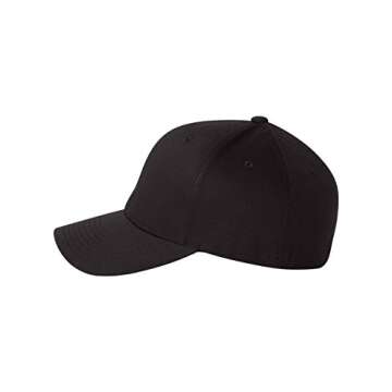 Yupoong Men's Athletic Baseball Cap - Black - Large-X-Large