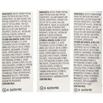 Lot of 12 Premier Protein 30g High Protein Shakes 11 Oz. Variety Pack Contains Chocolate, Vanilla & Strawberries & Cream