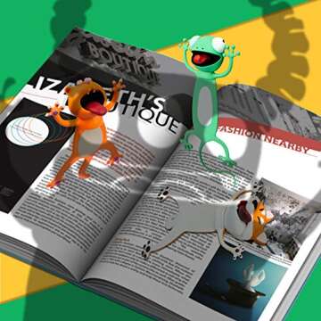 3D Bookmarks - Animal Bookmarks Book Friend Bookmark, Fun Bookmarks for Kids, Book Lovers