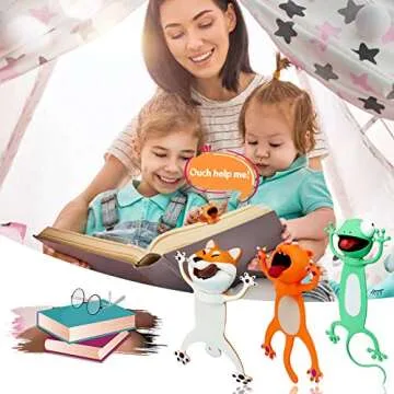 3D Bookmarks - Animal Bookmarks Book Friend Bookmark, Fun Bookmarks for Kids, Book Lovers