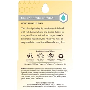 Burt's Bees Ultra Conditioning Lip Balm for All-Day Hydration