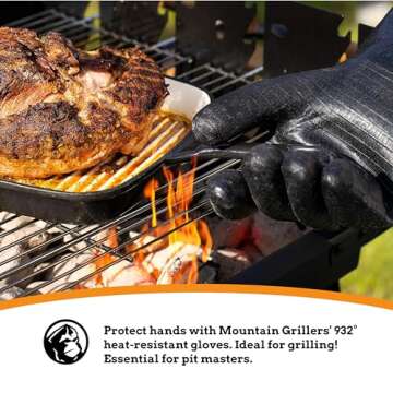 Mountain Grillers Extreme Heat BBQ Gloves for Safe Grilling