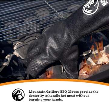 Mountain Grillers Extreme Heat BBQ Gloves for Safe Grilling