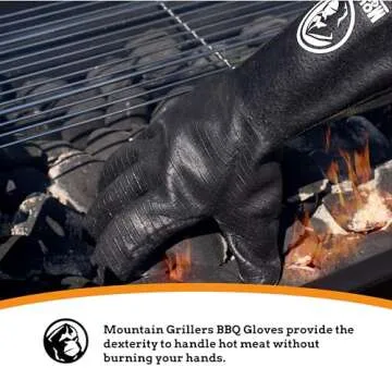 Mountain Grillers Extreme Heat BBQ Gloves for Safe Grilling