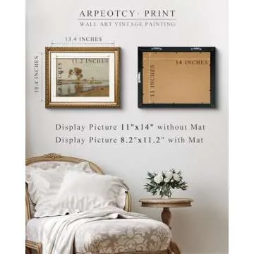 Arpeotcy Vintage Gold Framed Wall Art Decor for Home