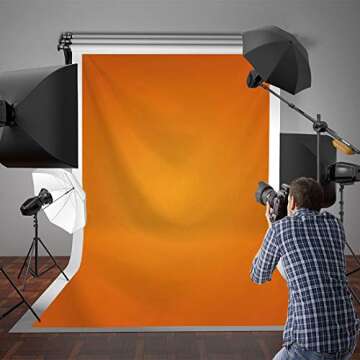 Allenjoy 5x7FT Orange Photography Backdrop for Stunning Photos