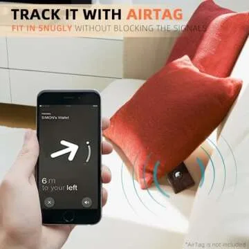 RUNBOX AirTag-Wallet-Mens-Slim-RFID Blocking Wallets Leather with Bill Compartment Air Tag Bifold Card Holder Wallet Gifts for Men Dad