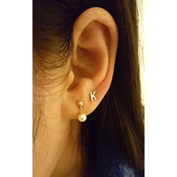 Tiny Initial Earrings in 14k Gold for Personalized Gifts