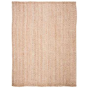 SAFAVIEH Natural Fiber Collection Area Rug - Handcrafted Jute 10' x 14' Ideal for Modern Homes.