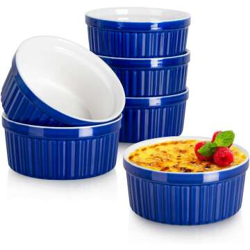 Delling 12 Oz Porcelain Ramekins - 6 Pack