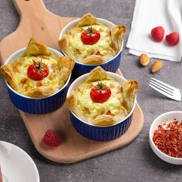 Delling 12 Oz Porcelain Ramekins - 6 Pack