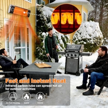 Uthfy Infrared Electric Patio Heater with Remote Control
