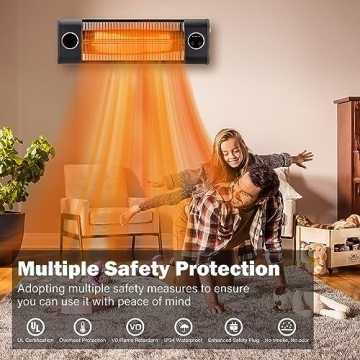 Uthfy Infrared Electric Patio Heater with Remote Control