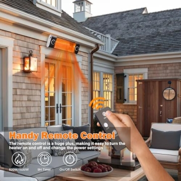 Uthfy Infrared Electric Patio Heater with Remote Control