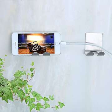 FOTYRIG Razor Holder for Shower Self Adhesive Shower Hooks Shaver Holder 6.6lb(Max) No Drilling Rustroof for Razors, Brushes, Towels, Robes, Plugs,Hats-Bathroom Home Kitchen-4 Packs