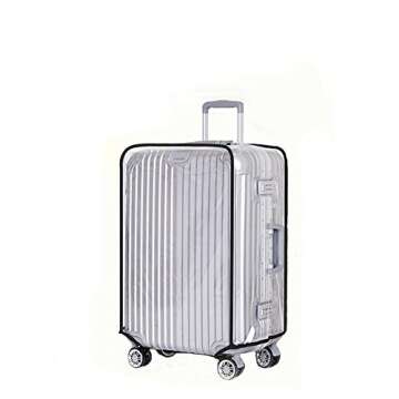 Myasrelae Luggage Protector Suitcase Cover PVC Waterproof Travel Suitcase Fits Most 20" to 30"(20") (20" (13.8" L x 9.1" W x 20.9" H))