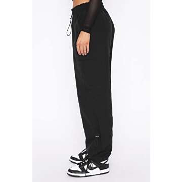 DISCIPBUSH Cargo Pants Women Baggy - Parachute Pants for Women, Rave Pants Y2K Pants, Festival Outfi...