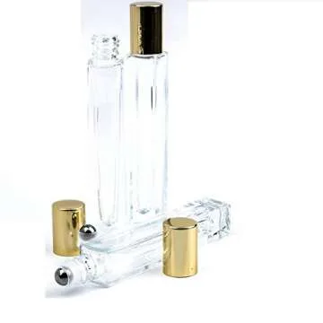 Luxury 10 ml Square Gold Bottles for Essential Oils