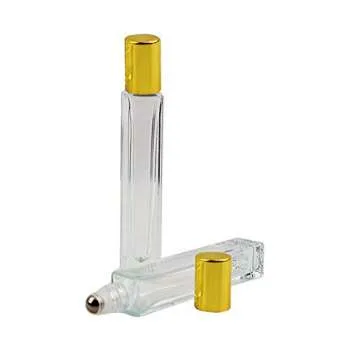 Luxury 10 ml Square Gold Bottles for Essential Oils