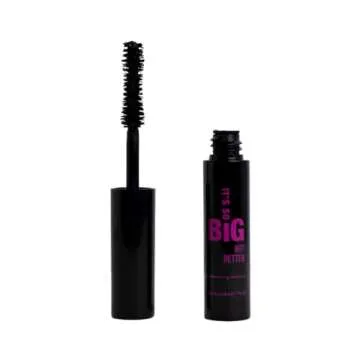 Elizabeth Mott Black Volumizing Mascara Set – Smudge-Proof, Water-Resistant, Lengthening Fiber Formula with Hourglass Wand – Cruelty-Free, Safe for Lash Extensions – Travel-Size Mini Trio, 4ml Each