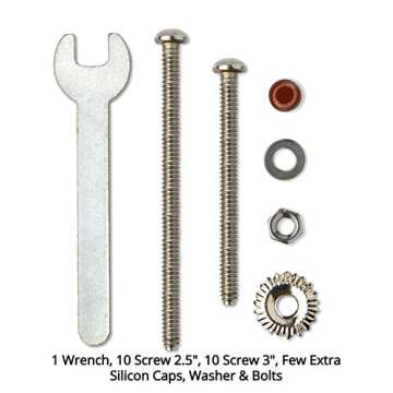 KnobKnob Set of 12 Handmade Ceramic Knobs | 3 Colour Design Ceramic Cabinet Knobs | Drawer Pulls for Home, Kitchen, Bathroom or Office | Drawer Knobs Come with Wrench, Screw Cap & Extra Screws (Black)