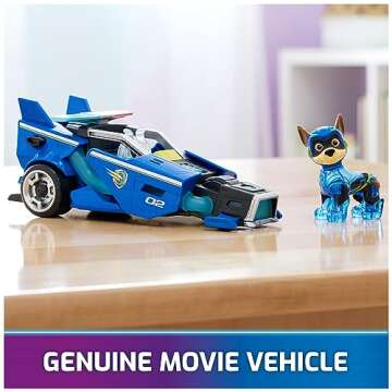 Paw Patrol: The Mighty Movie, Toy Car with Chase Mighty Pups Action Figure, Lights and Sounds, Kids Toys for Boys & Girls 3+