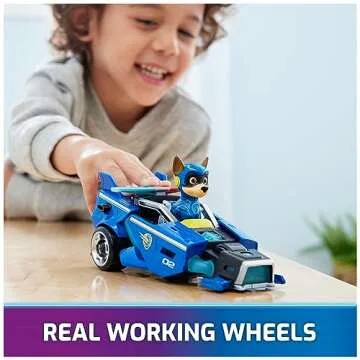 Paw Patrol: The Mighty Movie, Toy Car with Chase Mighty Pups Action Figure, Lights and Sounds, Kids Toys for Boys & Girls 3+