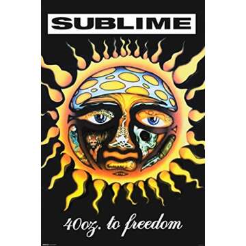 Pyramid America Sublime 40 Oz to Freedom Album Cover Posters - Vibrant Band Poster With Iconic Moder...