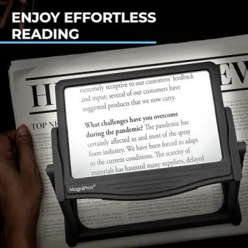 Hands-Free 5X Magnifier with LED & Detachable Stand