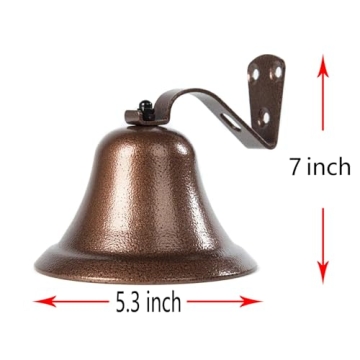 WMM Copper Hanging Dinner Bell - Rustic Charm for Home