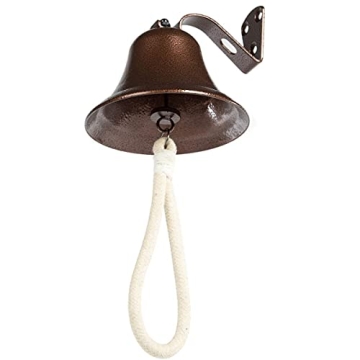 WMM Copper Hanging Dinner Bell - Rustic Charm for Home