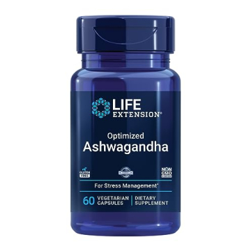 Life Extension Optimized Ashwagandha - Stress management supplement for a healthy stress response, f...