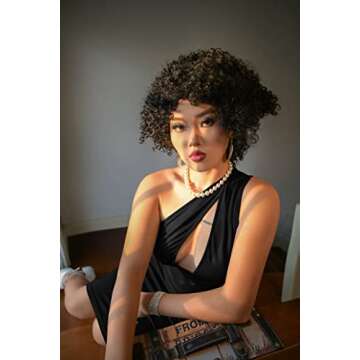 GOKATOSAU Women's Sexy One Shoulder Sleeveless Cut Out Party Club Midi Dress Black