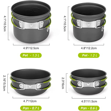 Odoland Camping Cookware Set for Outdoor Adventures