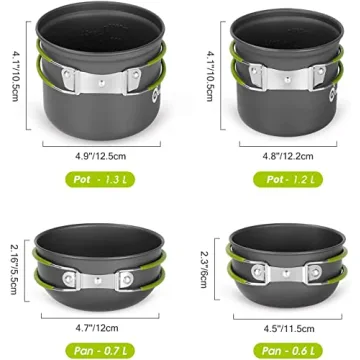 Odoland Camping Cookware Set for Outdoor Adventures