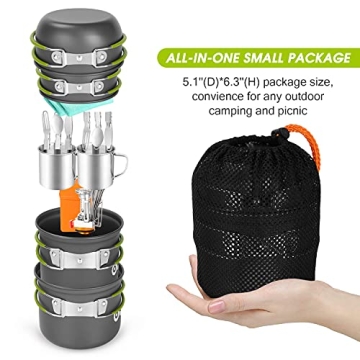 Odoland Camping Cookware Set for Outdoor Adventures