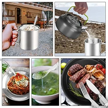 Odoland Camping Cookware Set for Outdoor Adventures