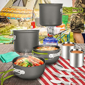 Odoland Camping Cookware Set for Outdoor Adventures