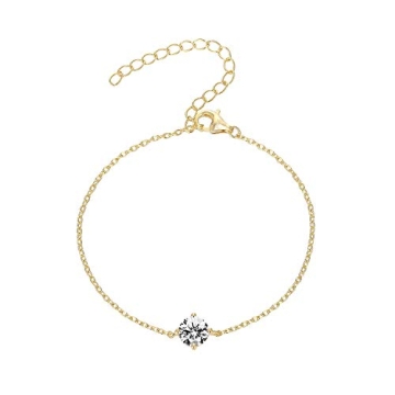 PAVOI 14K Gold Plated Cubic Zirconia Bracelet for Elegance