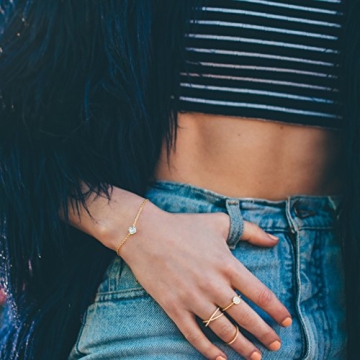 PAVOI 14K Gold Plated Cubic Zirconia Bracelet for Elegance