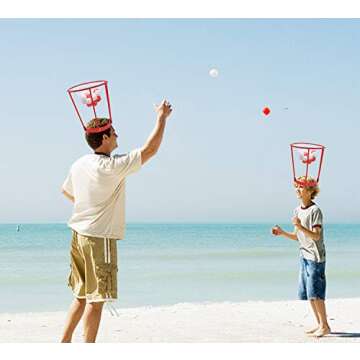 CupaPlay 2 Sets Head Hoop Basketball Party Games - Carnival/Birthday Events/Christmas Party Dress Up Fun Gift Ideas Basket Net Headband Game for Boys and Girls