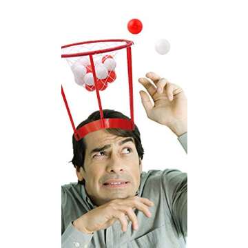 CupaPlay 2 Sets Head Hoop Basketball Party Games - Carnival/Birthday Events/Christmas Party Dress Up Fun Gift Ideas Basket Net Headband Game for Boys and Girls