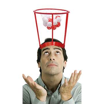 CupaPlay 2 Sets Head Hoop Basketball Party Games - Carnival/Birthday Events/Christmas Party Dress Up Fun Gift Ideas Basket Net Headband Game for Boys and Girls