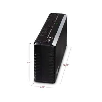 CyberPower SL700U Standby UPS System, 700VA/370W, 8 Outlets, Slim Profile, Black