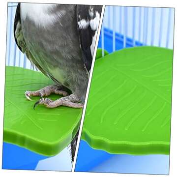 DOITOOL Leaf Shape Bird Perch Platform for Bird Cage Playground Style Perch for Cockatiels Parakeets...