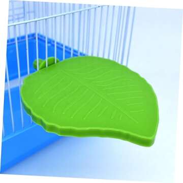 DOITOOL Leaf Shape Bird Perch Platform for Bird Cage Playground Style Perch for Cockatiels Parakeets and Lovebirds Ideal Bird Cage Accessory for Climbing and Exercise